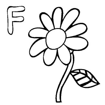 Alphabet F Coloring Pages