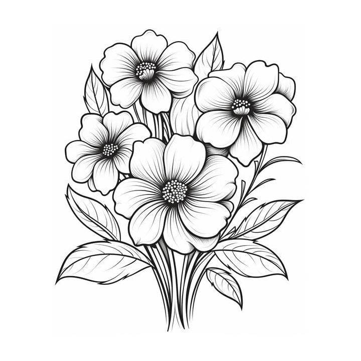 adult coloring pages flowers free