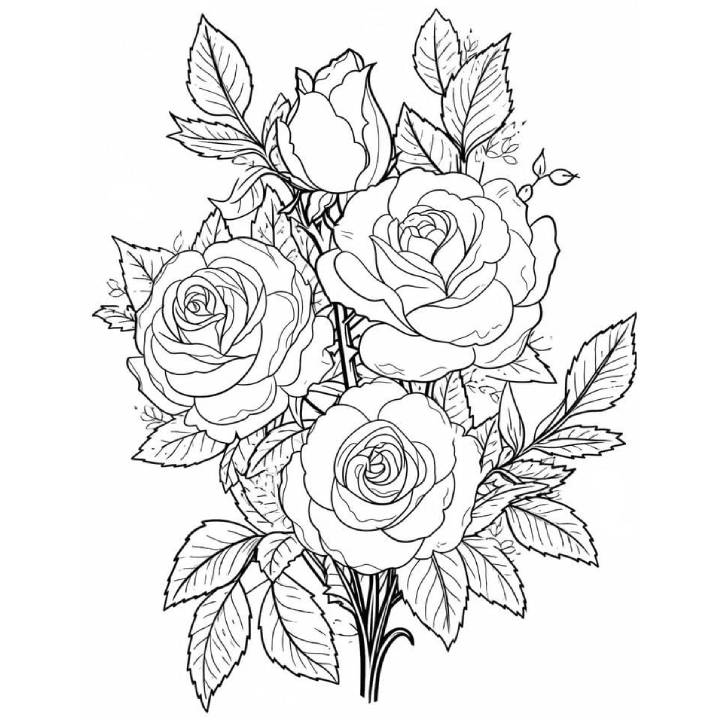 adult coloring pages free flowers