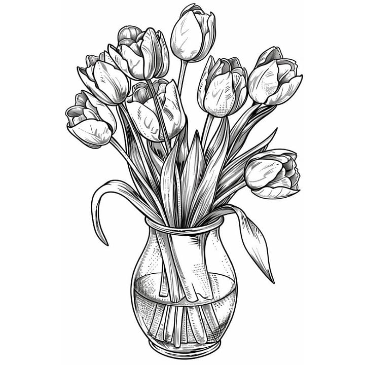 adult coloring pages on flowers