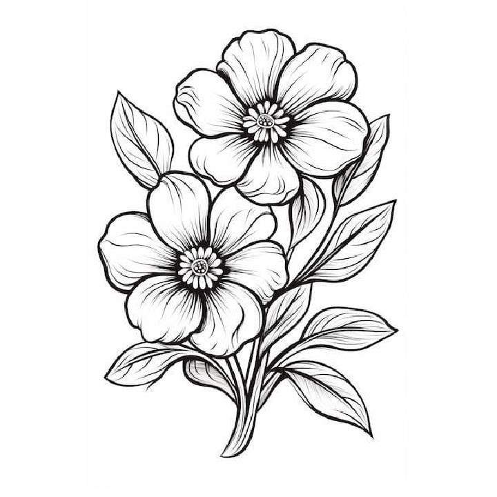 advanced flower coloring pages