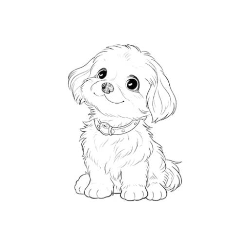 baby coloring page dog