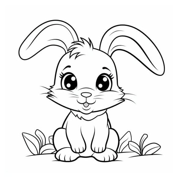 bunny coloring page printable