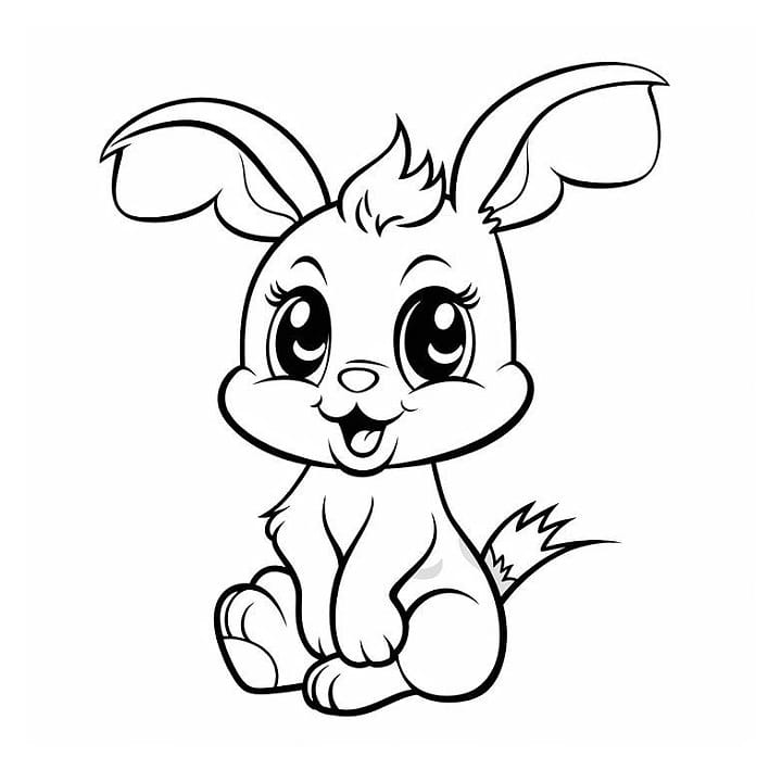 bunny colouring images