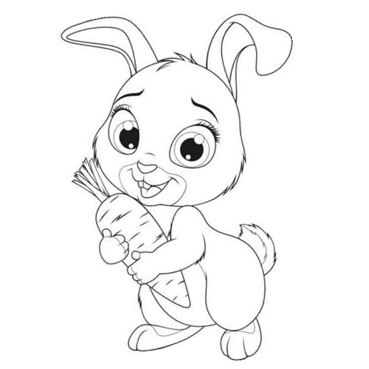 bunny rabbit coloring page
