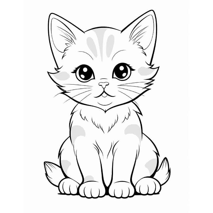 cat coloring page halloween