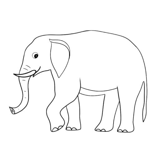 Coloring elephant pages