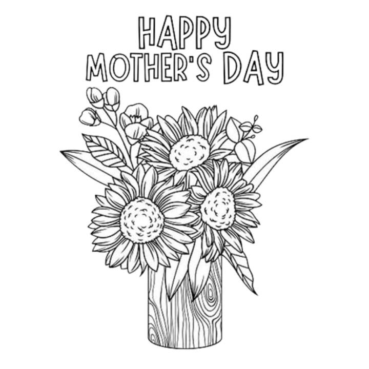 coloring pages for mother day
