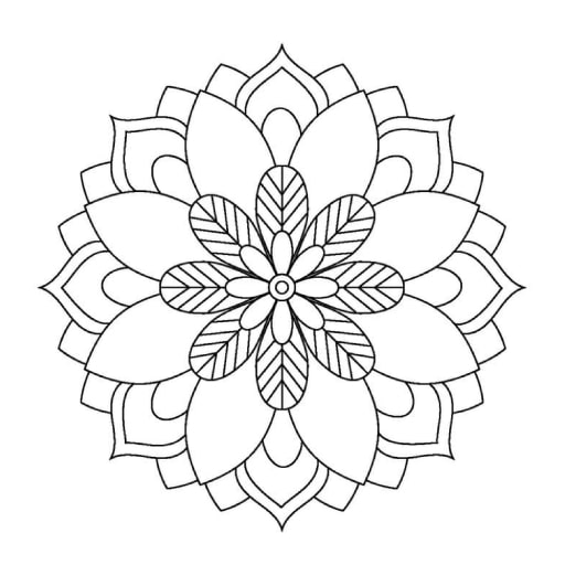Coloring Pages Mandala Easy