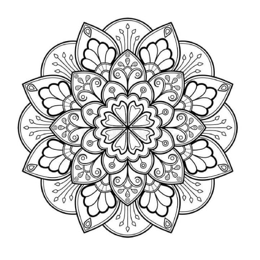 coloring pages mandala simple