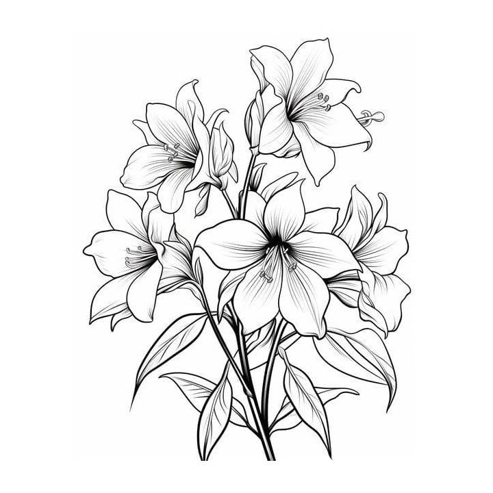 coloring pages of flowers for preschool