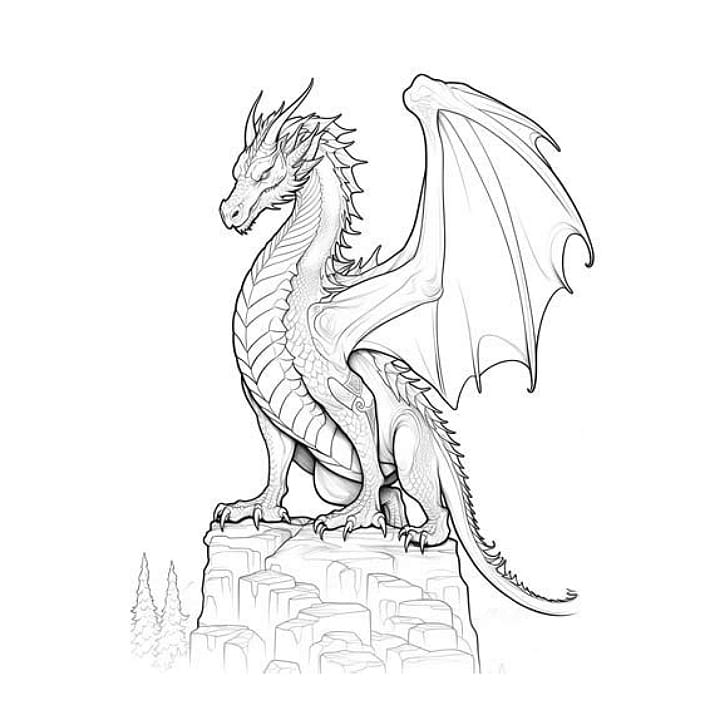coloring sheet for dragon
