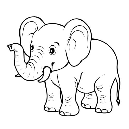 colouring page elephant
