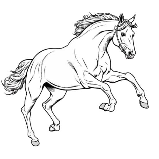 Cute horse coloring pages