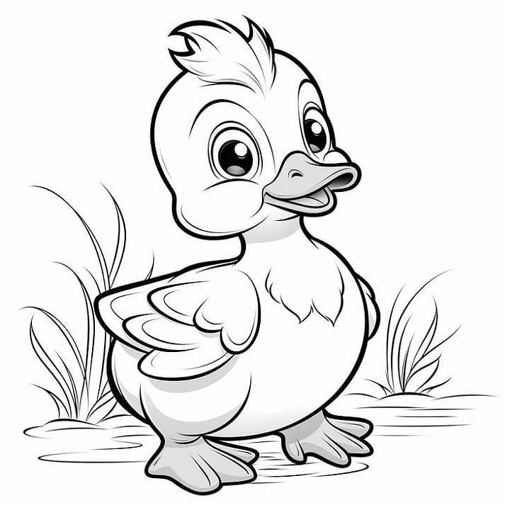 duckling colouring pages