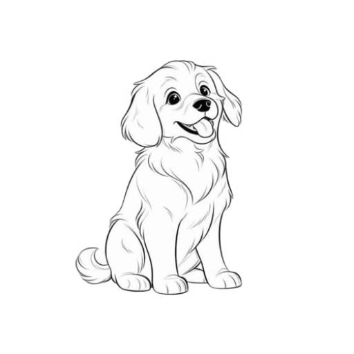 easy dog coloring pages