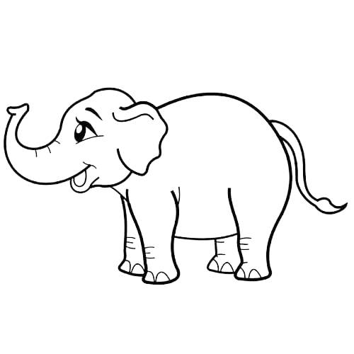elephant coloring book pages
