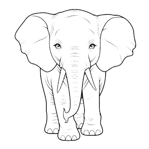 elephant coloring images