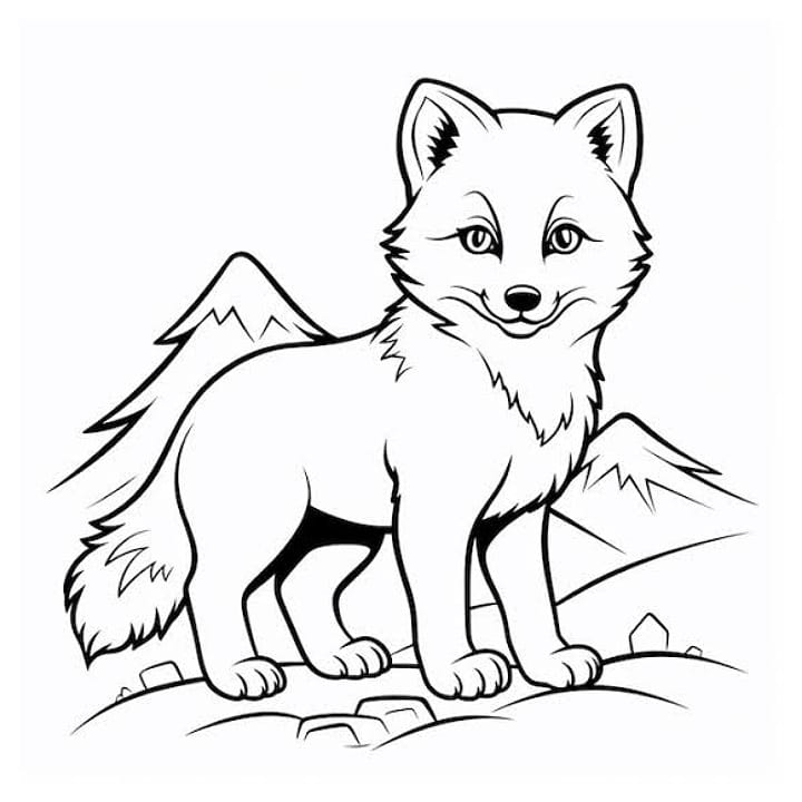 fox and wolf coloring pages
