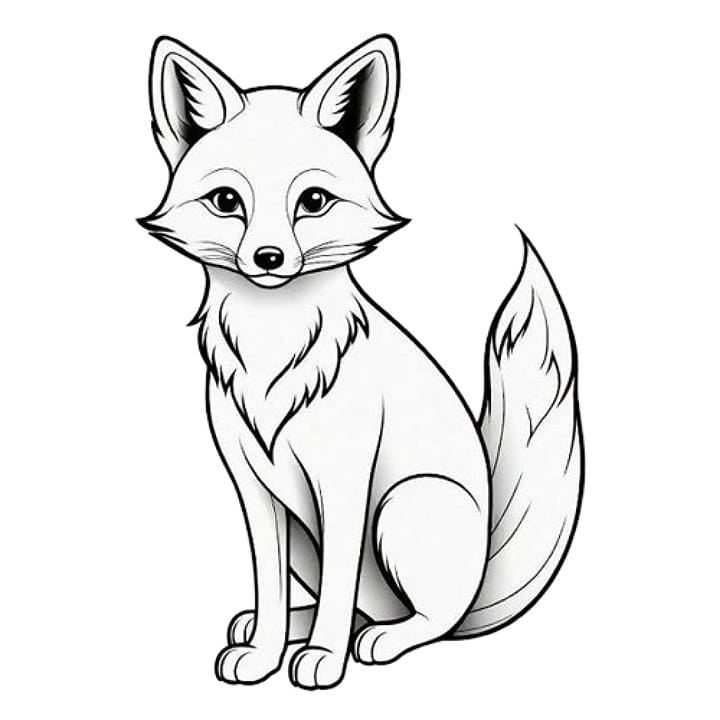 fox coloring pages pictures download