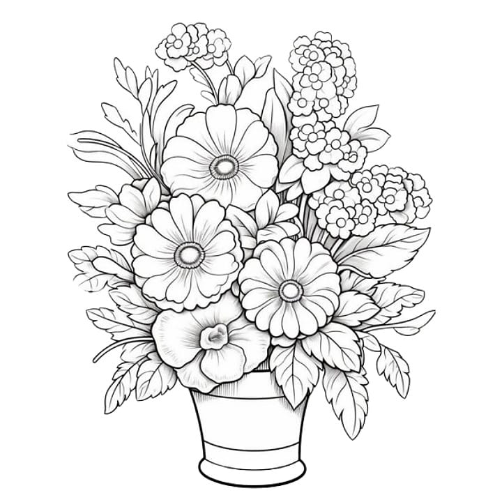 free printable flower coloring pages