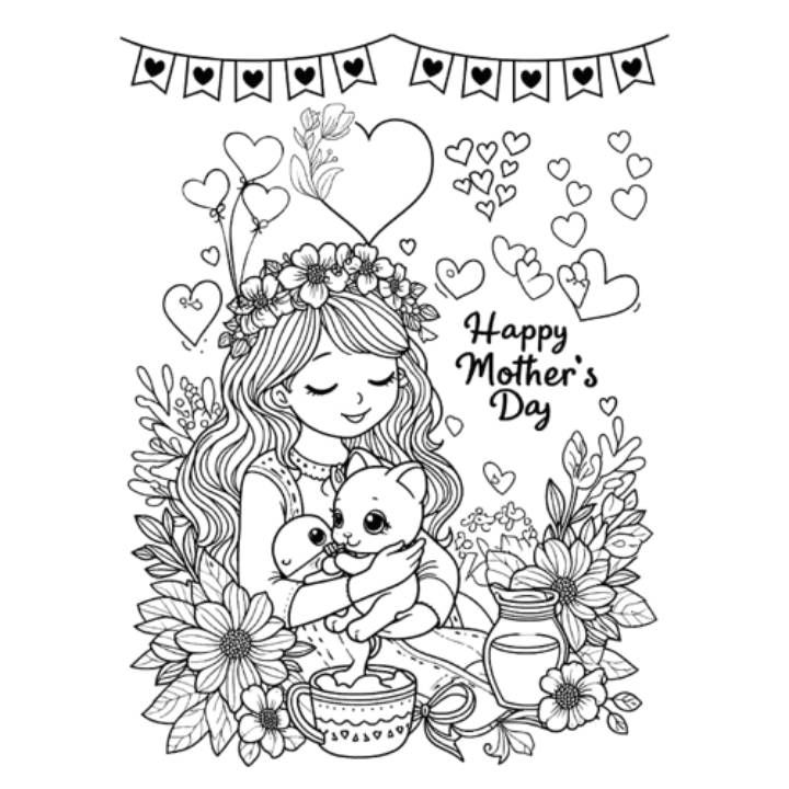 happy mothers day grandma coloring pages
