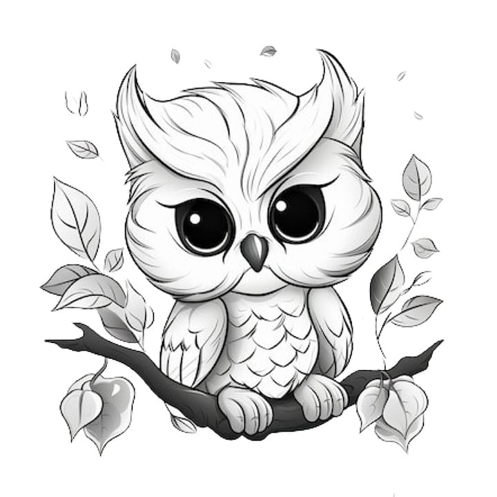 learning with the owl coloring pages