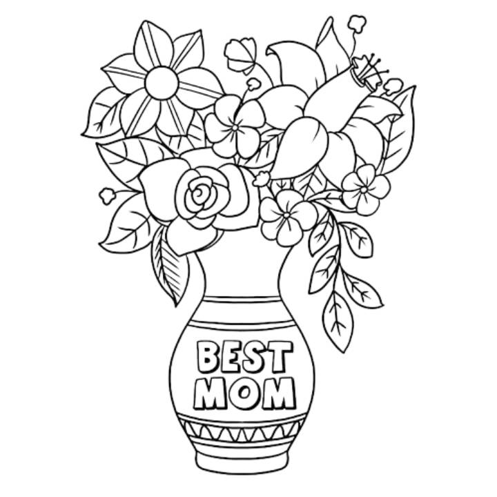 mom coloring pages
