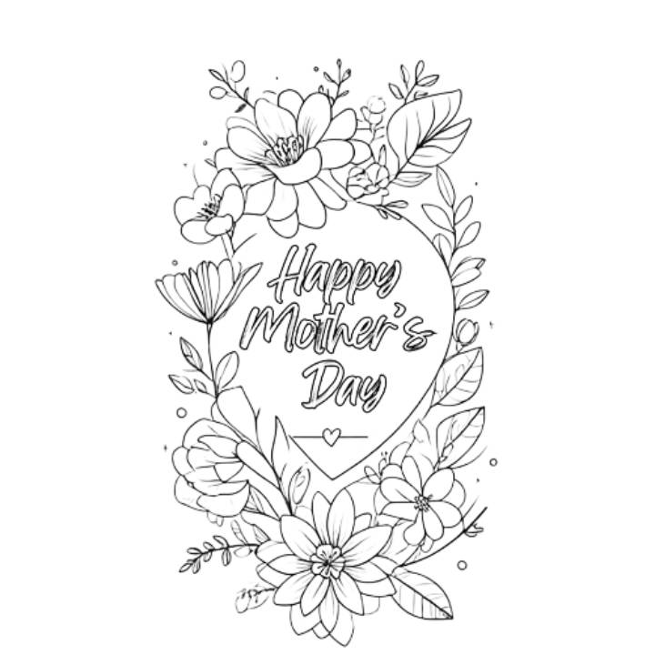 mother day coloring sheets