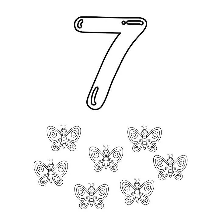 number 7 coloring pages