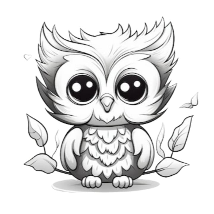 owl coloring pages simple