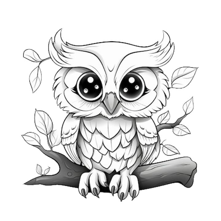 owl coloring pages with color