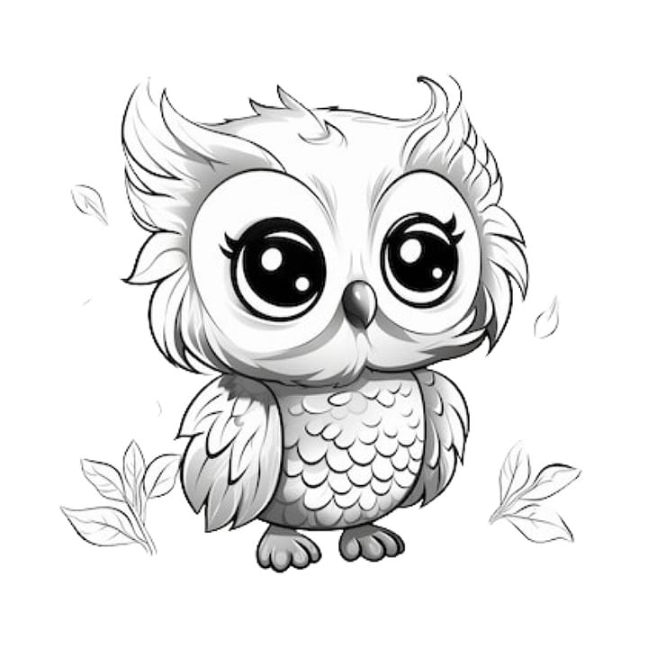 owl colouring pages for adults