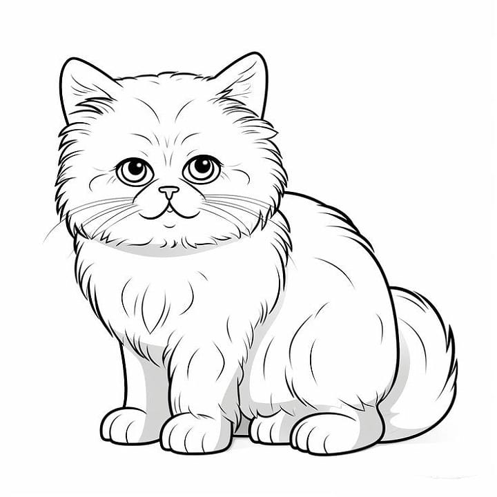 printable cat coloring pages pictures